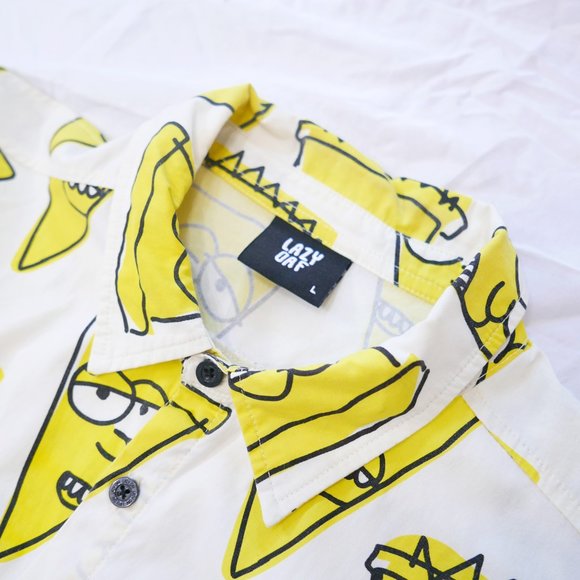 Lazy Oaf "Stuffed Crust" Oversized Button-Down Shirt - Picture 2 of 7